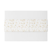 Bandeau De Faire-part Fleur sauvage monogramme Esquisse Mariage or blanc (Dos exemple)