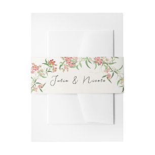 Bandeau De Faire-part Fleur sauvage rose Rose Spring Garland Mariage