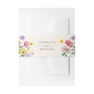Bandeau De Faire-part Fleur sauvage Rustic Chic Floral Mariage campagnar