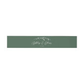 Bandeau De Faire-part Fleur sauvage rustique  Script Sage Mariage vert (Plat)