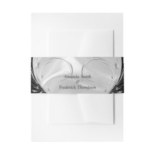 Bandeau De Faire-part Fleurs Abstraites d'argent ou d'or sur - Silk & Ar