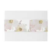 Bandeau De Faire-part Fleurs aquarelles crème et blush  (Dos exemple)