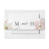 Bandeau De Faire-part Fleurs aquarelles crème et rose  (Devant Example)