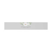Bandeau De Faire-part Fleurs blanches et aquarelle Mariage (Plat)