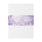 Bandeau De Faire-part Fleurs blanches violettes Invitation Bande de vent (Dos Example)