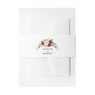 Bandeau De Faire-part Fleurs Bourguignonnes Élégantes