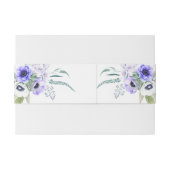 Bandeau De Faire-part Fleurs d'anémones violettes Mariages (Dos exemple)