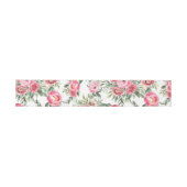 Bandeau De Faire-part Fleurs d'aquarelle rose (Plat)