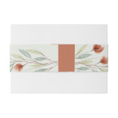 Bandeau De Faire-part Fleurs d'aquarelle vert pastel (Dos exemple)