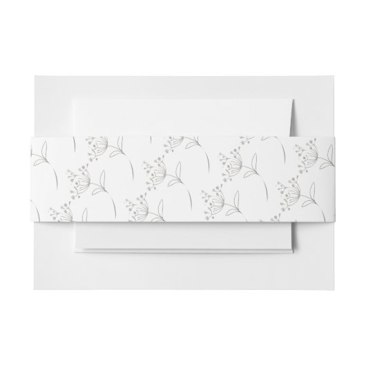 Bandeau De Faire-part Fleurs d'argent (Devant Example)