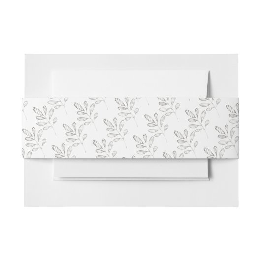Bandeau De Faire-part Fleurs d'argent (Devant Example)
