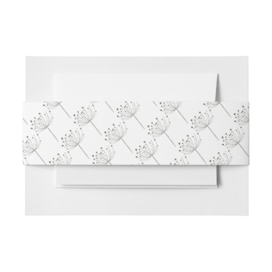 Bandeau De Faire-part Fleurs d'argent (Devant Example)