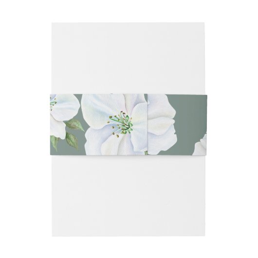 Bandeau De Faire-part Fleurs de fleurs de pomme blanche Mariage personna (Dos Example)