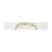 Bandeau De Faire-part Fleurs de fraises rouges sucrées Mariage (Plat)