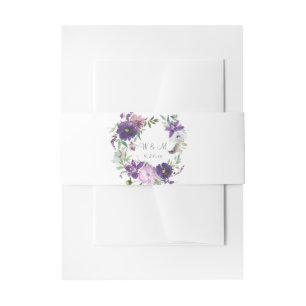 Bandeau De Faire-part Fleurs de lavande violette pourpre 4