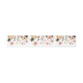 Bandeau De Faire-part Fleurs de pavot rose Mariage rustique (Plat)