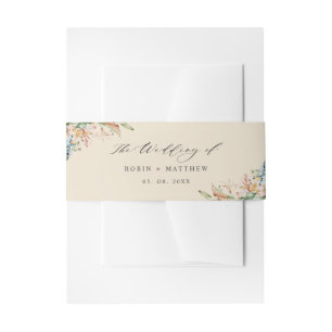 Bandeau De Faire-part Fleurs de terre, Le Mariage de, Mariage beige
