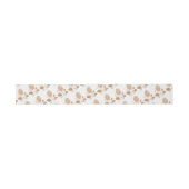 Bandeau De Faire-part Fleurs en or rose (Plat)