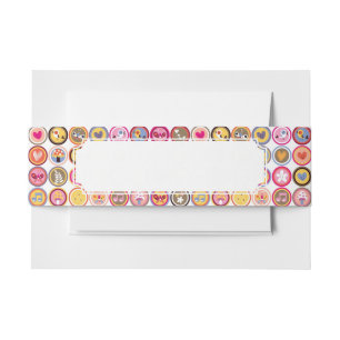 Bandeau De Faire-part fleurs mignonnes, oiseaux, motif de coeurs