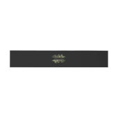Bandeau De Faire-part Fleurs Or Vert (Plat)