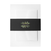 Bandeau De Faire-part Fleurs Or Vert (Devant example)