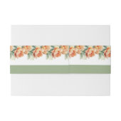 Bandeau De Faire-part Fleurs roses branc mariage (Dos exemple)