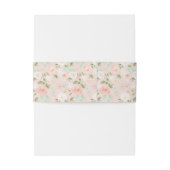 Bandeau De Faire-part Fleurs Roses d'aquarelle en rose et en rose (Dos Example)