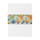 Bandeau De Faire-part Fleurs sauvages d'aquarelle de style français (Dos Example)