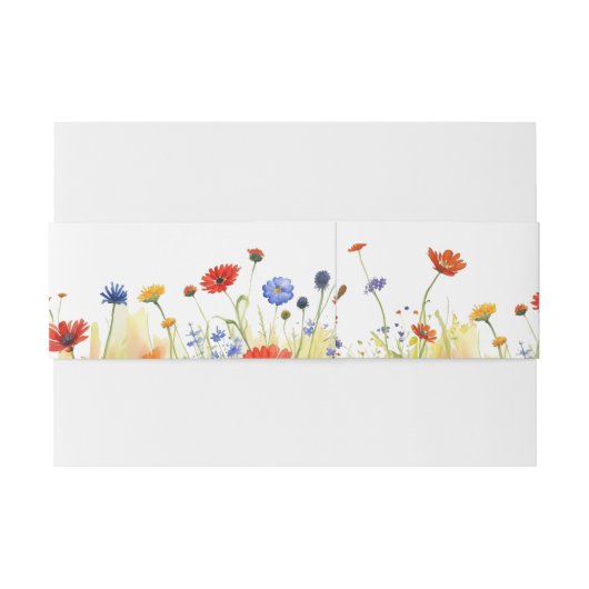Bandeau De Faire-part Fleurs sauvages de Spring Meadow (Dos exemple)