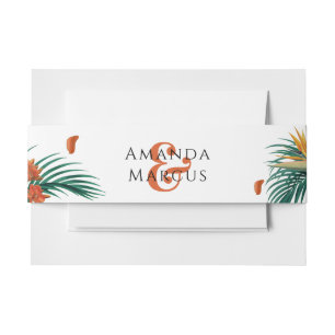 Bandeau De Faire-part Fleurs tropicales Mariages