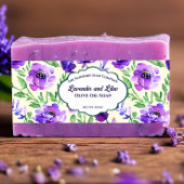 Bandeau De Faire-part Fleurs violettes Bande de ventre de savon