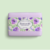 Bandeau De Faire-part Fleurs violettes Bande de ventre de savon