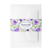 Bandeau De Faire-part Fleurs violettes Bande de ventre de savon (Devant example)