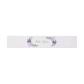 Bandeau De Faire-part fleurs violettes romantique mariage (Plat)