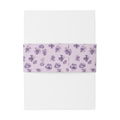 Bandeau De Faire-part Fleurs violettes Romantique Script Calligraphie (Dos Example)