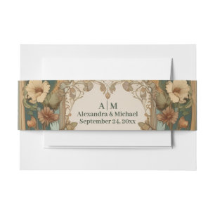 Bandeau De Faire-part Flora Vintage Art nouveau Mariage