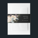 Bandeau De Faire-part Floral blanc | Black Invitation Belly Band<br><div class="desc">Nous avons conçu cette Flore Blanche | Black invitation ventre bande pour compléter votre mariage tropical foncé rustique. Avec son aquarelle bohème verdoyante et ses fleurs d'hiver boho modernes, dont la protéa, la dahlia et le lotus séché, le design est sûr de mettre en valeur votre moody, minimaliste noir et...</div>