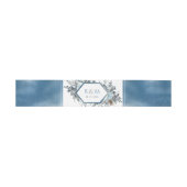 Bandeau De Faire-part Floral bleu géométrique avec initiateurs Mariages (Plat)