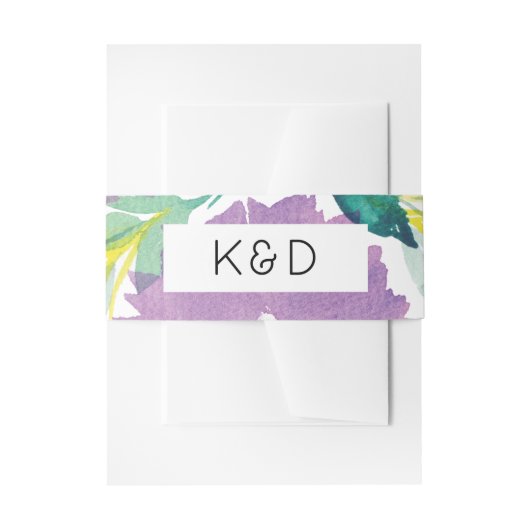 Bandeau De Faire-part Floral Blossom Faire-part de mariage Belly Band (Devant example)