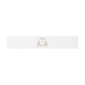 Bandeau De Faire-part Floral Blush Rose Vert Crest Monogramme Mariage (Plat)