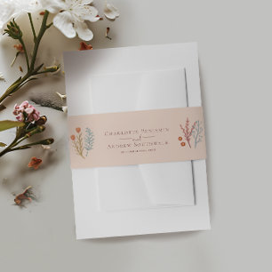 Bandeau De Faire-part Floral Boho Fleur sauvage Mariage