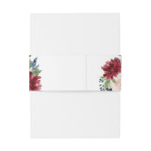 Bandeau De Faire-part Floral Burgundy Navy Blush Élégant (Dos Example)