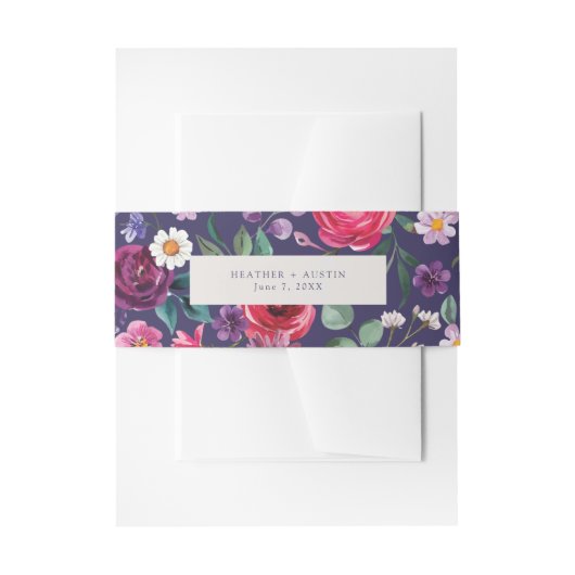 Bandeau De Faire-part Floral coloré (Devant example)