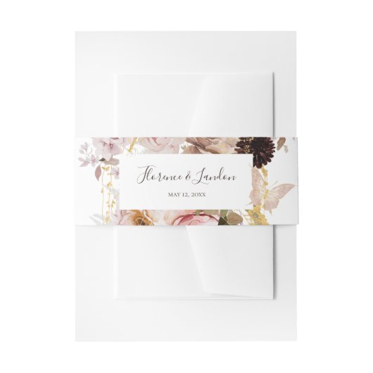 Bandeau De Faire-part Floral flush moderne | MARIAGE (Devant example)