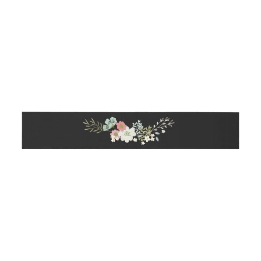 Bandeau De Faire-part Floral Garden Wedding Napkin Bands (Plat)