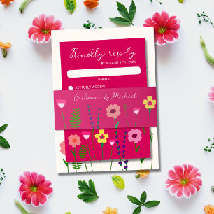 Bandeau De Faire-part Floral Lumineux Et Gras