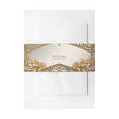 Bandeau De Faire-part Floral orné d'or moderne (Devant example)