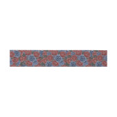 Bandeau De Faire-part Floral Red & Blue Flower Wedding (Plat)