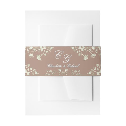 Bandeau De Faire-part Floral Spring Chinoiserie Belly Band (Devant example)