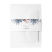 Bandeau De Faire-part Flore bleu et mauve Dusty (Devant example)